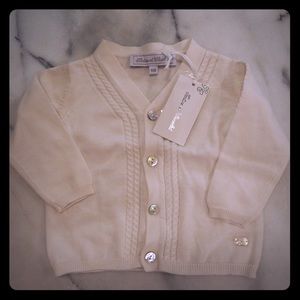 Tartine et Chocolat white cardigan NWT
